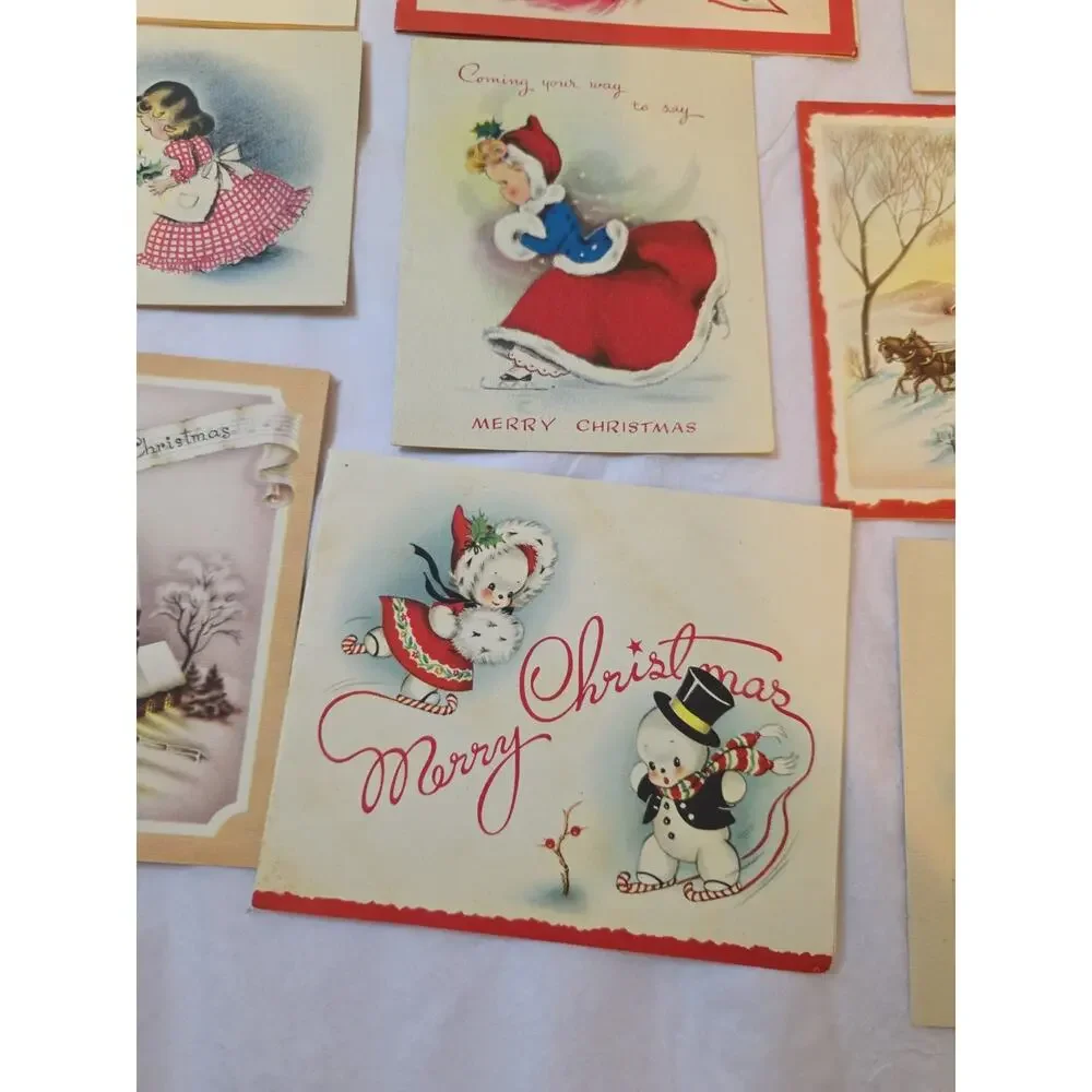Lot Of 20 Vintage Christmas Cards Used Norcross Hallmark
